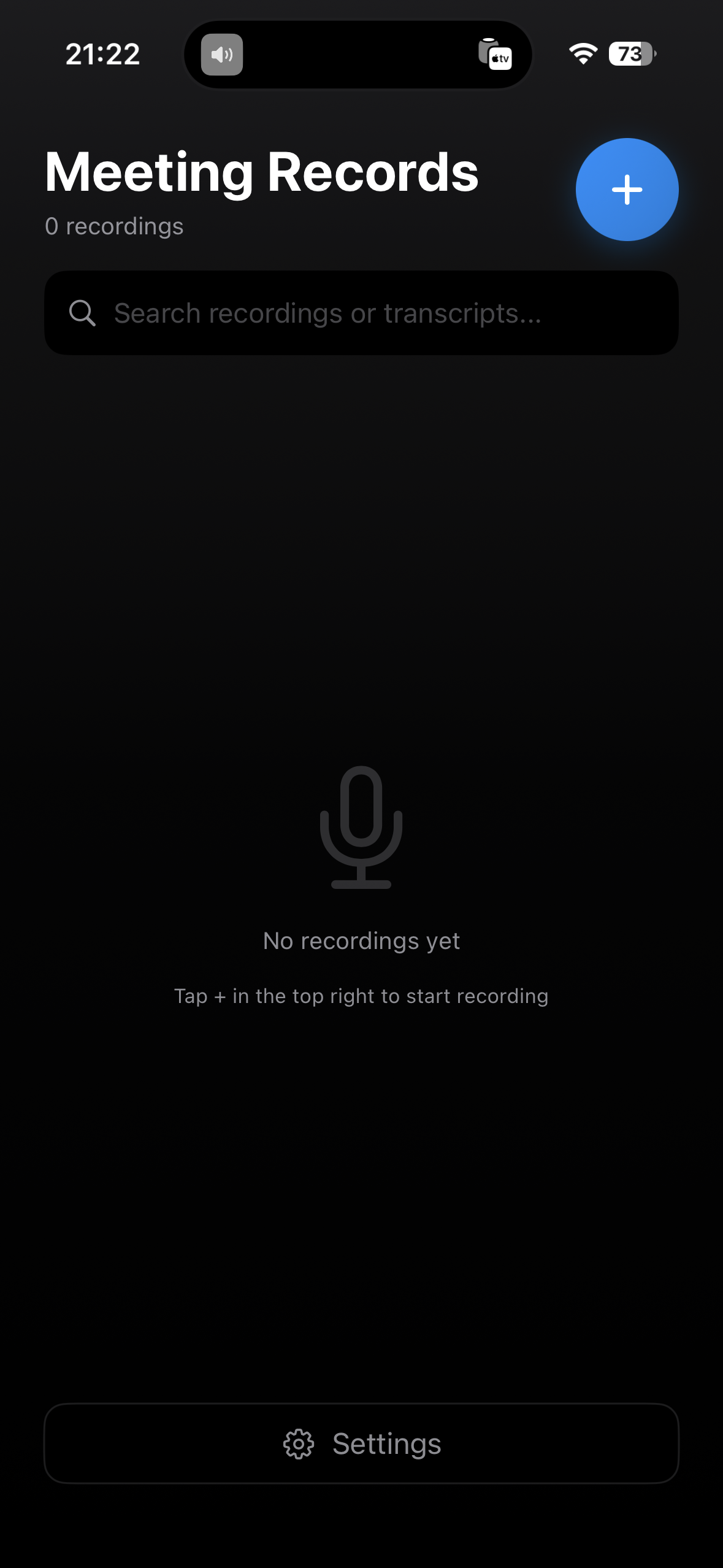 SimpleTranscribe App Screenshot